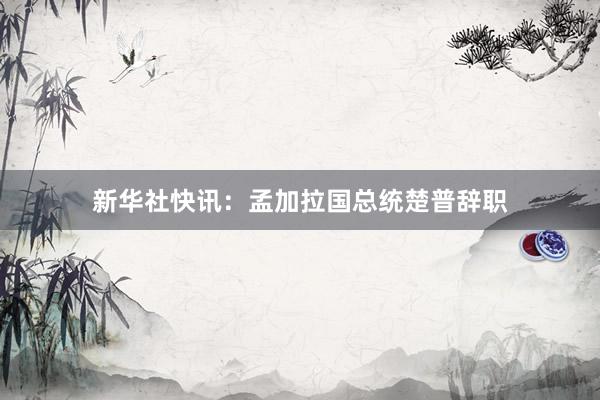 新华社快讯：孟加拉国总统楚普辞职