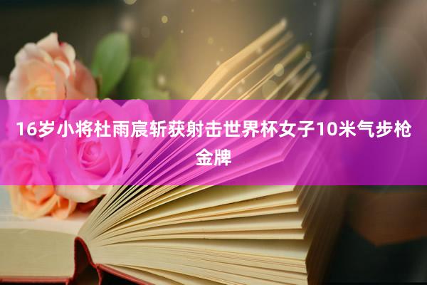 16岁小将杜雨宸斩获射击世界杯女子10米气步枪金牌