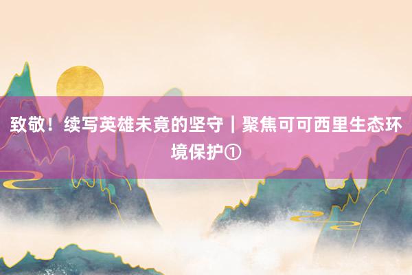 致敬！续写英雄未竟的坚守｜聚焦可可西里生态环境保护①