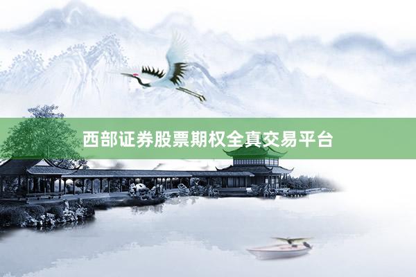 西部证券股票期权全真交易平台