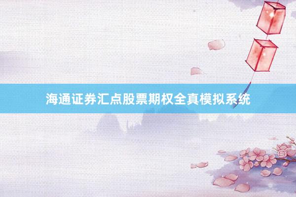海通证券汇点股票期权全真模拟系统