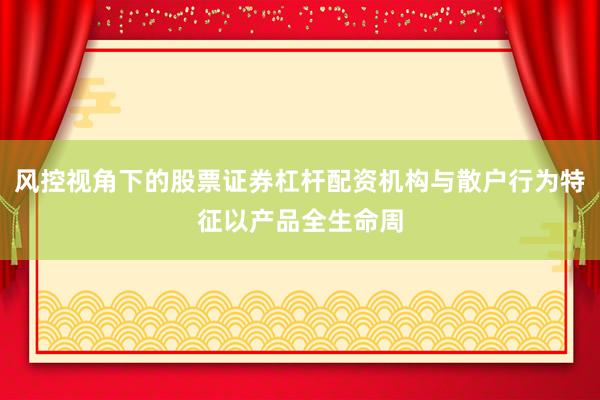 风控视角下的股票证券杠杆配资机构与散户行为特征以产品全生命周