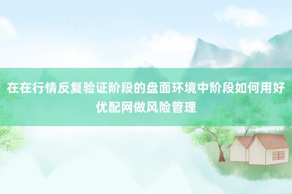 在在行情反复验证阶段的盘面环境中阶段如何用好优配网做风险管理