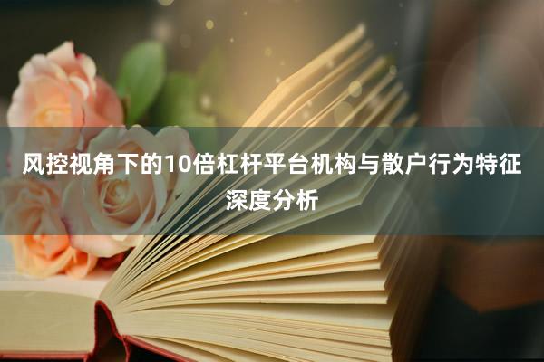 风控视角下的10倍杠杆平台机构与散户行为特征深度分析