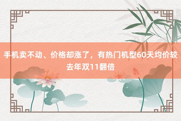 手机卖不动、价格却涨了，有热门机型60天均价较去年双11翻倍