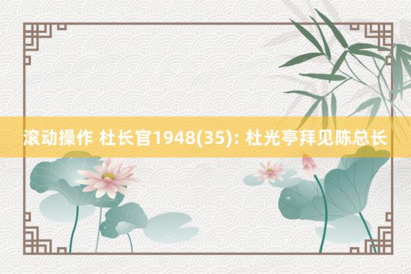 滚动操作 杜长官1948(35): 杜光亭拜见陈总长